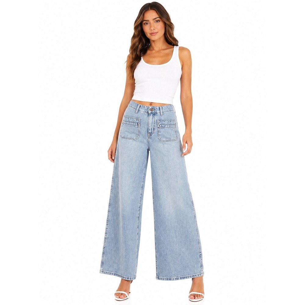 Old Navy High Rise Baggy Wide Leg  Womens Size 8 Petite